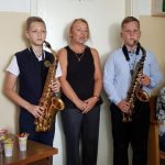 Židikų muzikos mokyklos vedėja E. Jedinkienė sako sveikinimo žodį