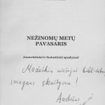 Rašytojo Andriaus Almanio autografas