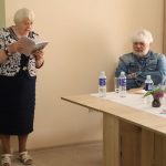 Svečius žemaitiškomis eilėmis pasveikino palnosiškė literatė Birutė Marčiauskienė