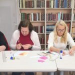 Edukacijos dalyvės kuria